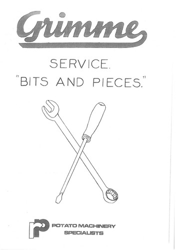 Grimme bits and pieces - pieces, service