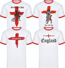 St George's Day T Shirt England Cross Fear No Foe Dragon Knight Adults T-Shirt