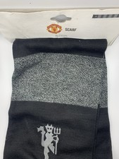 Manchester United Devil Block Bar Scarf Official Product Black Grey
