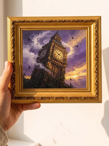 Fantasy big ben tower oil - ben,