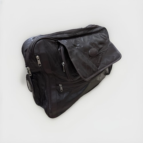 Faux leather large holdall - faux,