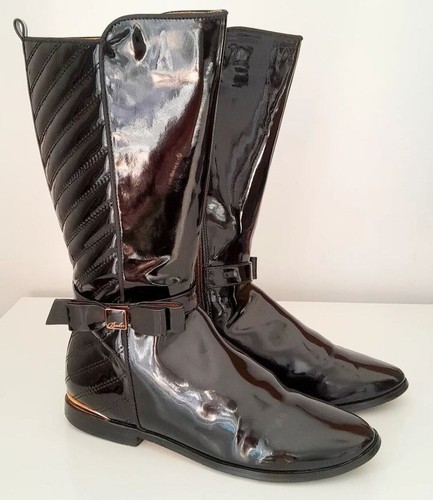 Ted baker black patent - patent, boots