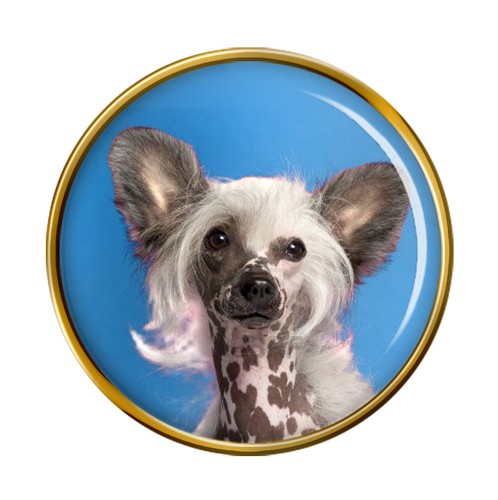 Chinese crested dog lapel pin - crested,