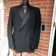 Stunning Bespoke 2PC dinner suit tuxedo With Wing  Collar  40L  34-35W 30IL