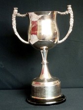 Very Large Vintage Silver Trophy 14” 35.7cm Historic Cup Award Scottish Thistle