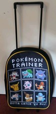 Pokemon  Kids Trolley Cabin Bag Suitcase Luggage Big Grid Print