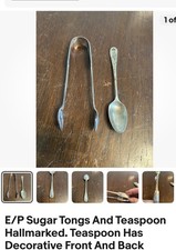 E/P Sugar Tongs And Teaspoon