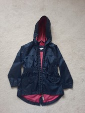 Girls Bluezoo Coat Lightweight Navy Hooded Age 6 Years