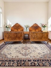 Pair of Antique Burr Walnut