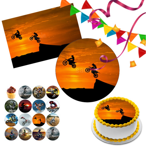 Motocross bike cake topper - motocross,