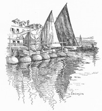 VENICE. Fishing Boats 1930 old
