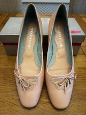 Moda In Pelle Leather Pink Ballet Style Shoes - Size 41 - Unworn - Boxed