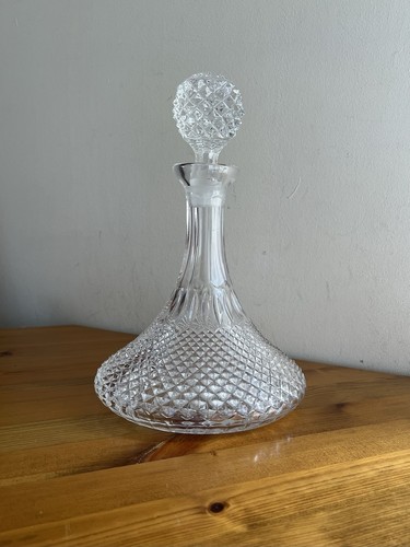 Vintage ships decanter hobnail - vintage,