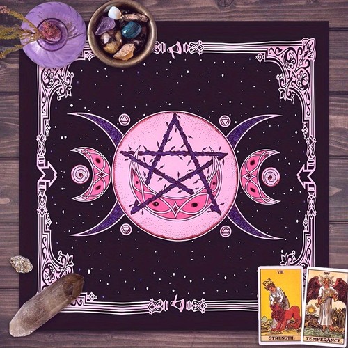 Black pink pentagram moon - pentagram,