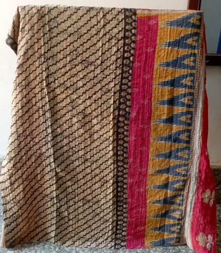 Indian vintage silk kantha - indian,