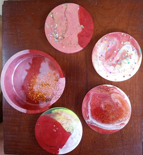 Resin epoxy coasters with - epoxy,