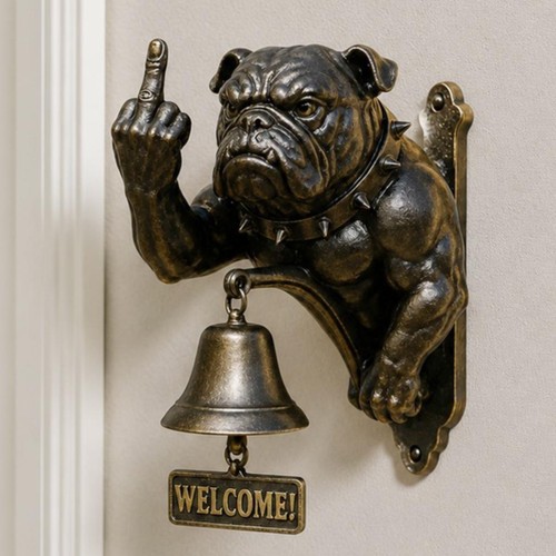 Funny bulldog doorbell - bulldog,