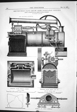 Old Print Smithfield Club Show Semi-Portable Engine 1877 Garrett Leiston 19th