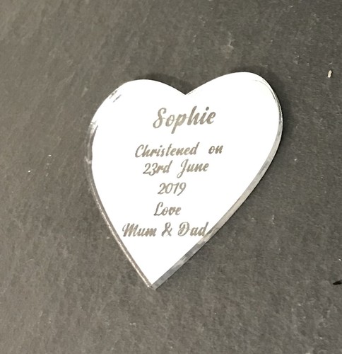 Personalised heart christening - heart,