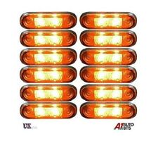 12x 12V Flush Fit Led Orange Amber Side Marker Lamp FIT TO LIGHT BAR & KELSA BAR