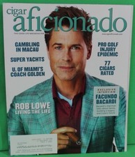 Cigar Aficionado Magazine August 2014 Rob Lowe Super Yachts Facundo Bacardi