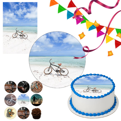 Bicycle bike cake - topper, party