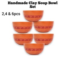 100% Handmade Clay Soup Bowl