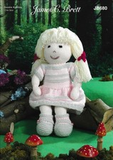 Knitted Rag Doll Pattern DK James Brett JB 680