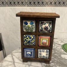 Spice Cabinet Mini 10 Inch Height. Six Compartments.