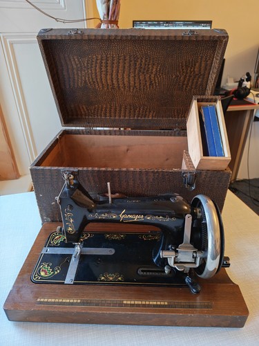 Antique hand crank sewing - crank,