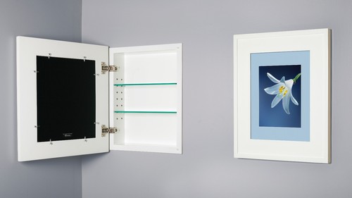 Recessed medicine cabinet - medicine, with