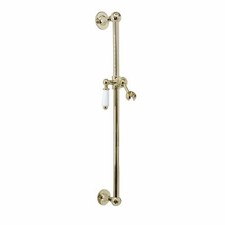 Slider Riser Rail Shower Holder Pole Ceramic English Gold Solid Brass ENKI S23