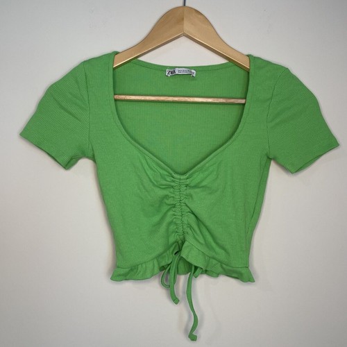 Zara cinched front crop top - crop,