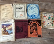 7 x  Vintage solo piano Sheet