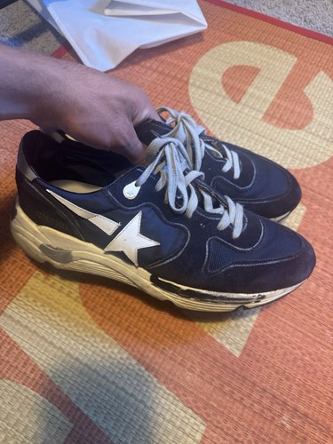Navy blue men golden - blue, goose