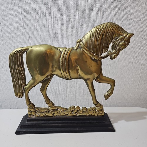 Antique brass horse cast - horse,