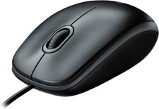 Logitech B100 Wired USB Mouse - Black