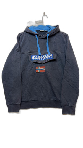 Napapijri blue cotton - cotton, hoodie