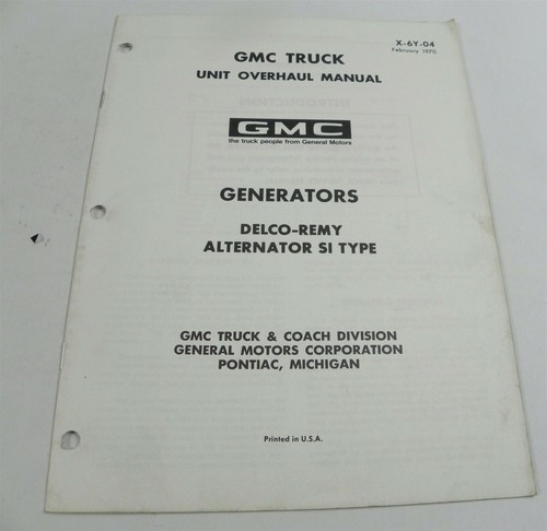 1970 gmc trucks alternator - gmc,