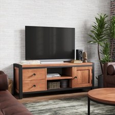 CLEARANCE URBAN ACACIA WIDE TV UNIT PLASMA 1 DOOR 2 DRAWERS EX-DISPLAY