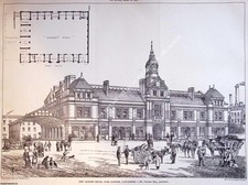 1881 : THE MARKET HOUSE, OVER DARWEN, LANCASHIRE. CHARLES BELL, ARCHITECT. AN OR