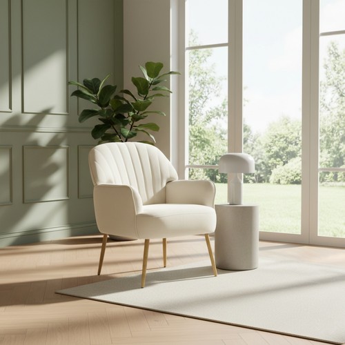Modern velvet accent chair - velvet,