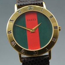 [NEAR MINT] Vintage GUCCI 3000.2.M Gold Sherry Line Men's Quartz Watch JP U650