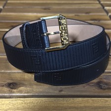 FENDI EMBOSSED LEATHER BELT ~