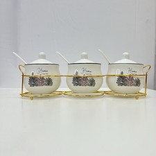 Ceramic Condiment Jar Set with