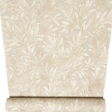 Neutral Floral Leaf Wallpaper