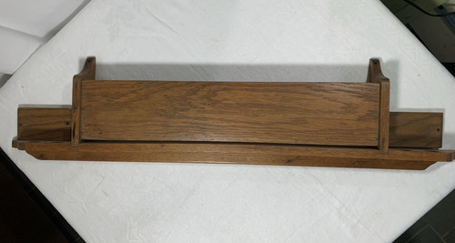 Oak church pew - church, rack