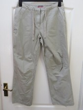 Musto Performance Ladies Straight Leg Cotton Cargo Trousers Size 14 Taupe Sail