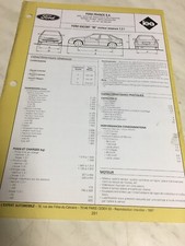 Technical sheet Ford Escort 96