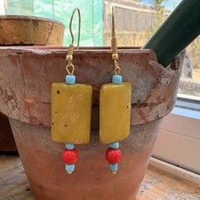 Modern vintage earrings - earrings, made